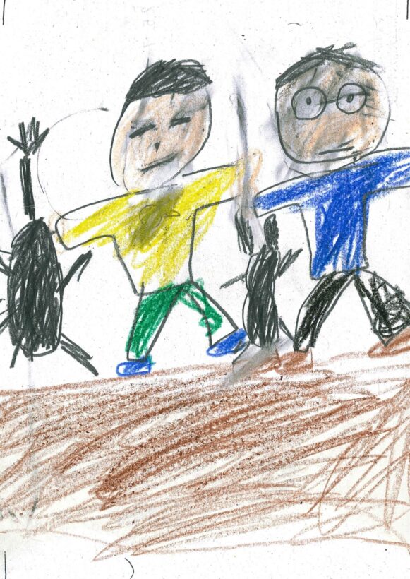 ym115 パパとカブト虫をとったよ